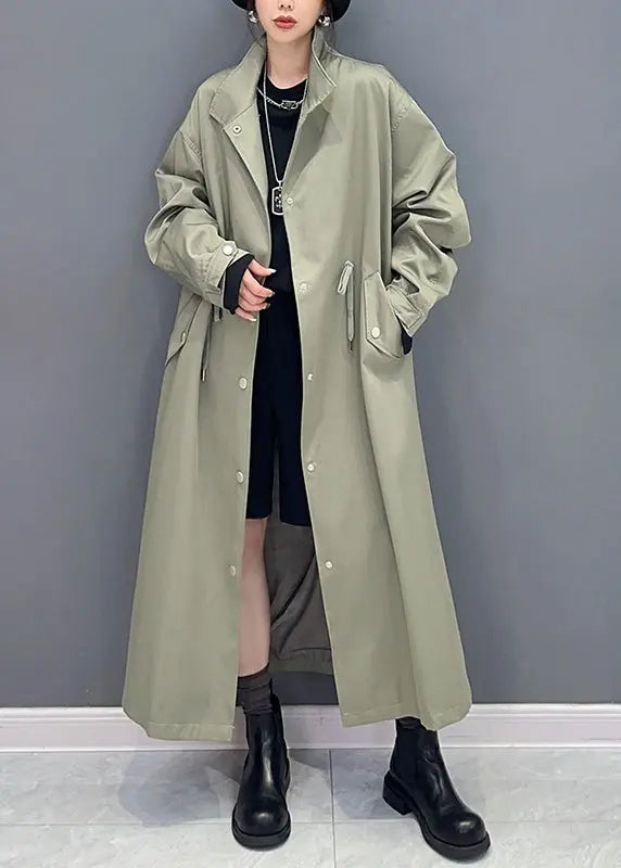 Boutique Black Pockets Hooded False Two Pieces Patchwork Trench Coat Fall Ada Fashion