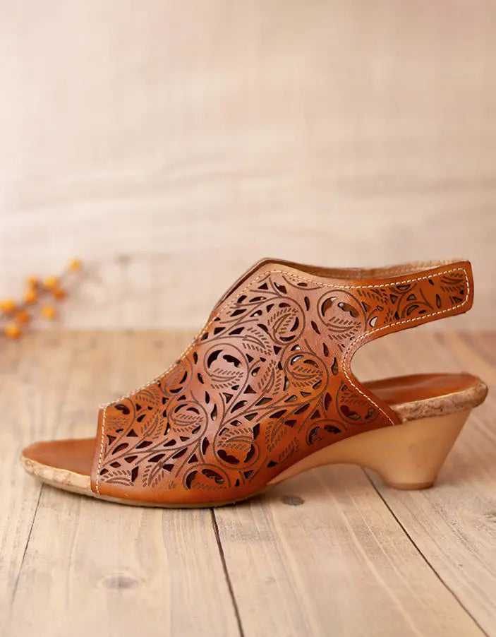 Ethnic Style Open Toe Elegant Sandals Slingback 36-42 Ada Fashion