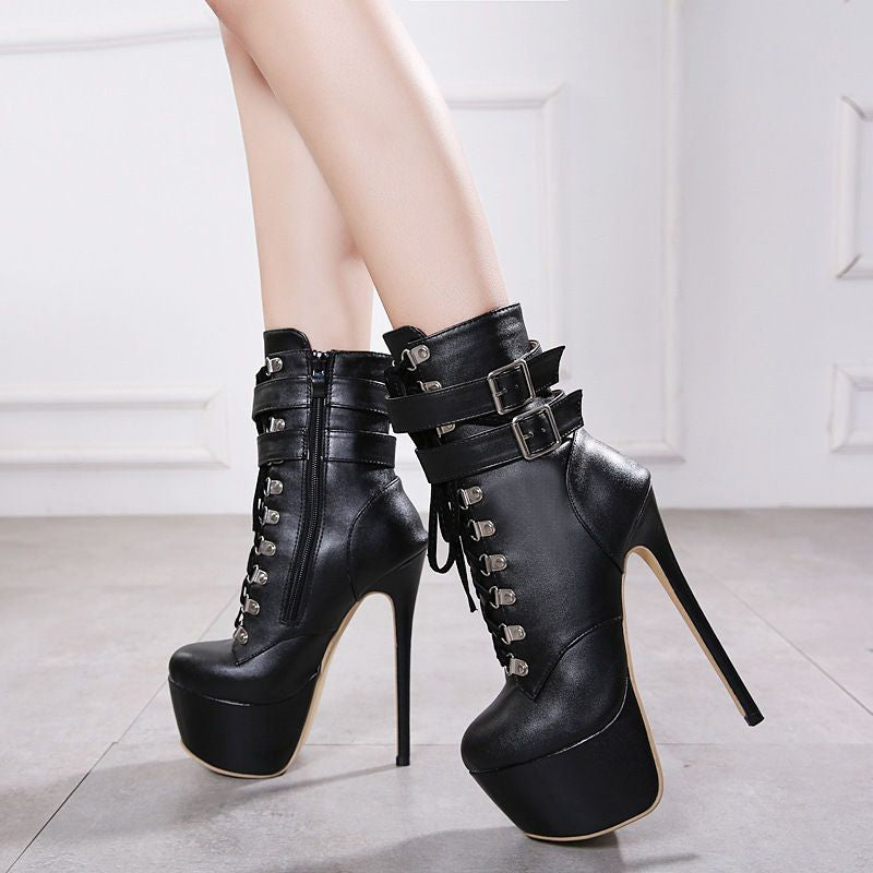 Stiletto Heel Platform Booties AE1047