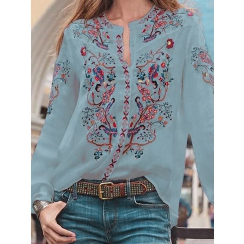 Floral Embroidered Blouse CA2