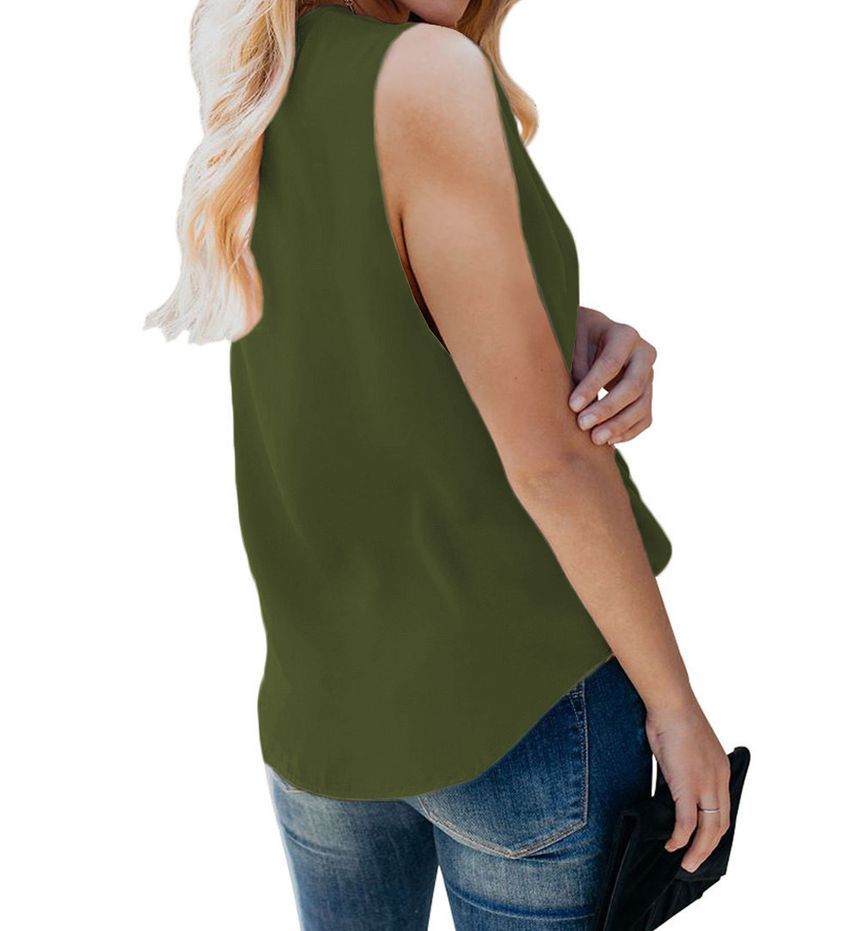 Sleeveless V-Neck Blouse CG32