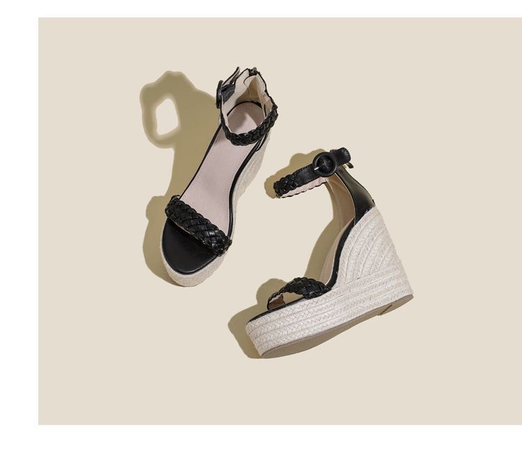 Platform Wedge-Heel Sandals AH338