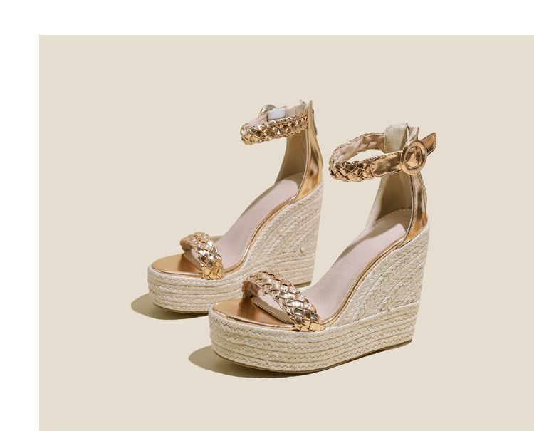 Platform Wedge-Heel Sandals AH338