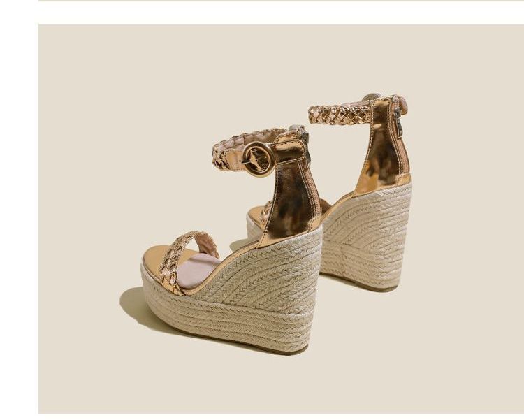 Platform Wedge-Heel Sandals AH338