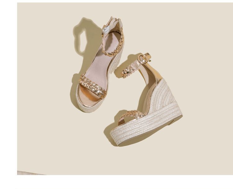 Platform Wedge-Heel Sandals AH338