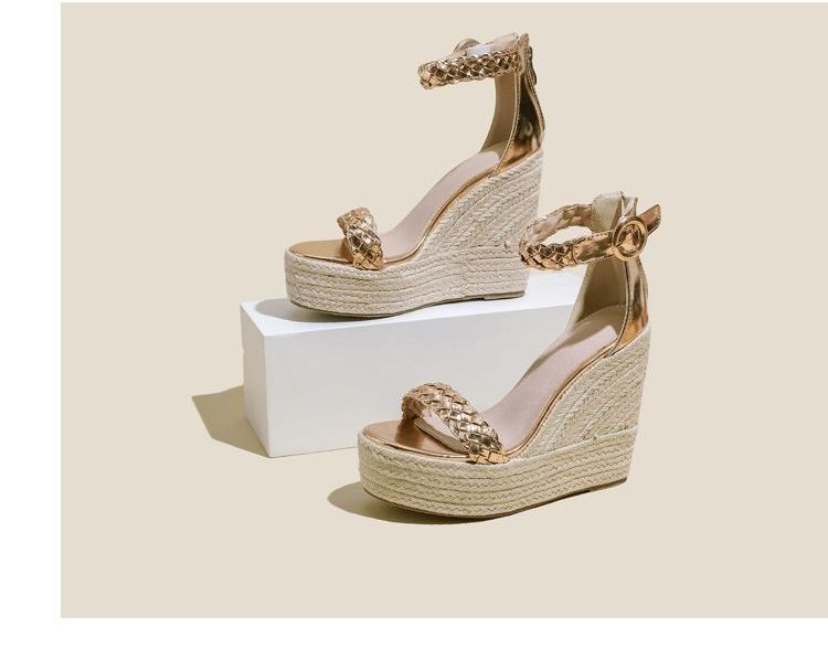 Platform Wedge-Heel Sandals AH338