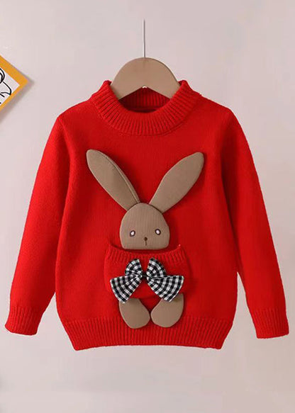 Lovely Yellow O Neck Pockets Patchwork Thick Girls Sweater Winter Ada Fashion