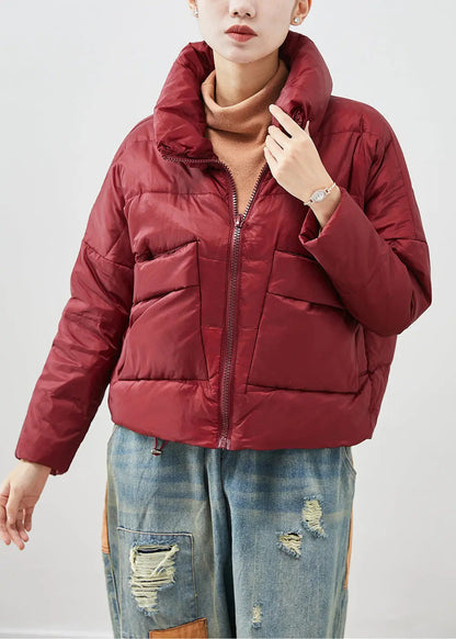 Mulberry Thick Duck Down Puffers Jackets Oversized Winter Ada Fashion