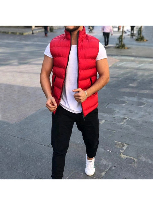 Ensemble gilet et pantalon à col montant pour homme KA239