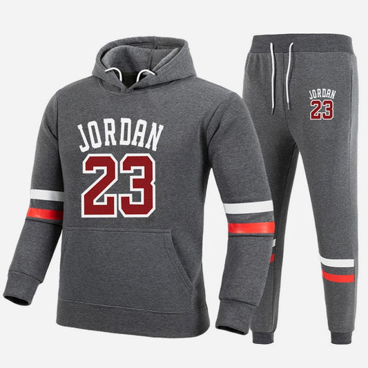 Printed Loose Sports Hooded Tracksuit Sets For Men KT296