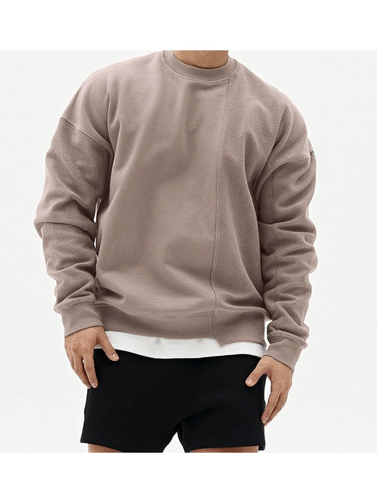 Loose Round Neck Pure Color Men's Versatile Sweater KO182