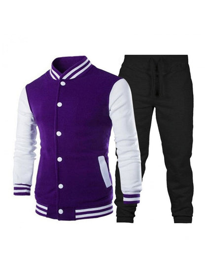 Ensembles de survêtements longs en patchwork de sport pour hommes SS94