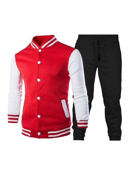 Ensembles de survêtements longs en patchwork de sport pour hommes SS94