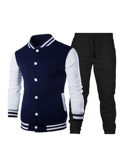 Ensembles de survêtements longs en patchwork de sport pour hommes SS94