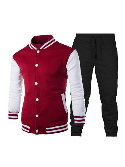 Ensembles de survêtements longs en patchwork de sport pour hommes SS94