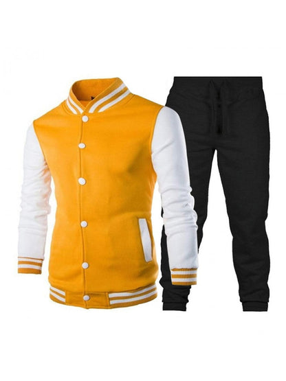 Ensembles de survêtements longs en patchwork de sport pour hommes SS94