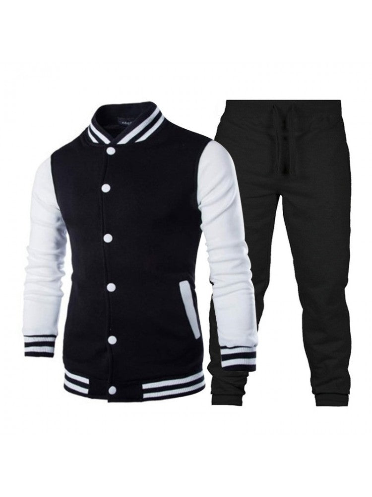 Ensembles de survêtements longs en patchwork de sport pour hommes SS94