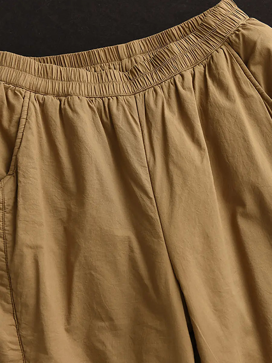 Plus Size Women Vintage Solid Spliced Padded Harem Pants Ada Fashion