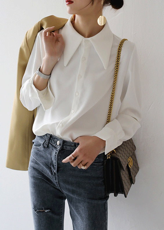 Patchwork Shirt Tops Fall