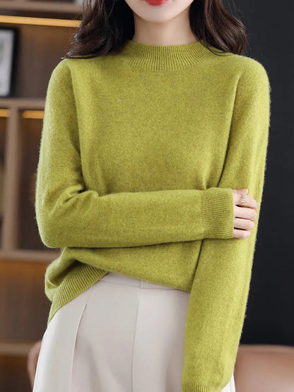 Women Casual Solid Winter Wool Warm Sweater Ada Fashion