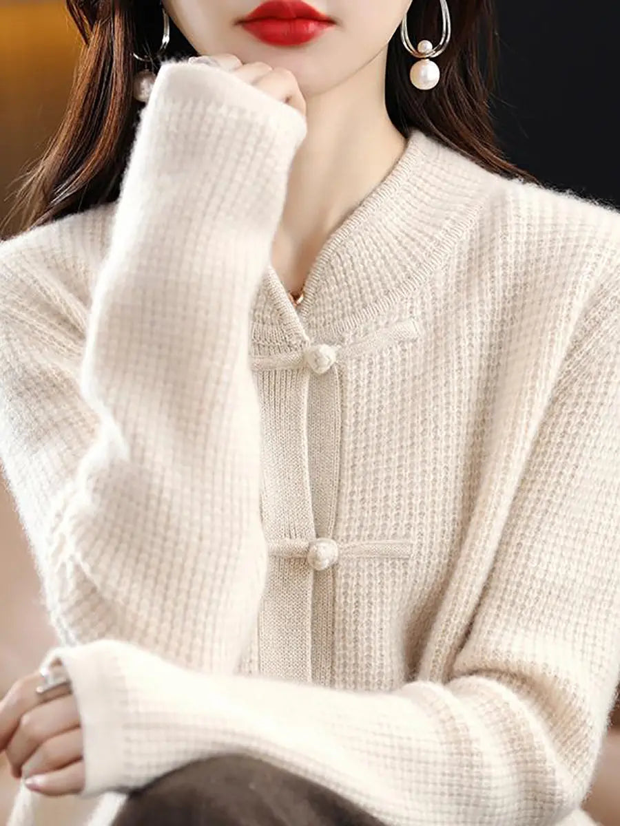 Women Casual Winter Wool Solid Knitted Sweater Ada Fashion