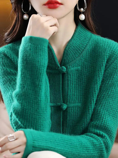 Women Casual Winter Wool Solid Knitted Sweater Ada Fashion