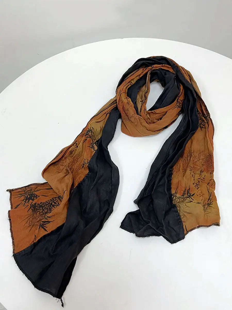 Women Ethnic Flower Tie-dye Autumn Scarf Ada Fashion