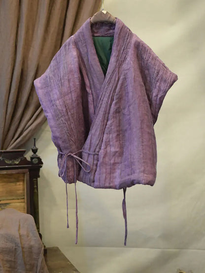 Women Retro Vintage V-Neck Solid Linen Vest Coat Ada Fashion