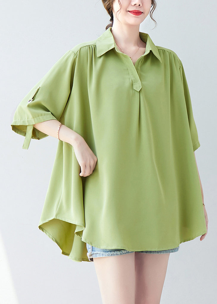 Women Sky Blue Oversized Low High Design Chiffon Shirt Summer Ada Fashion