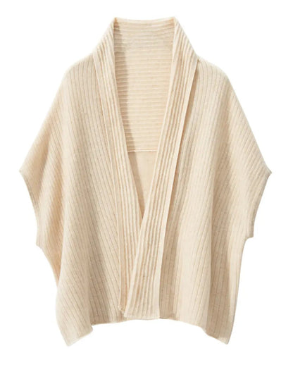 Women Solid Casual Cashmere Knitted Shawl Cardigan Ada Fashion