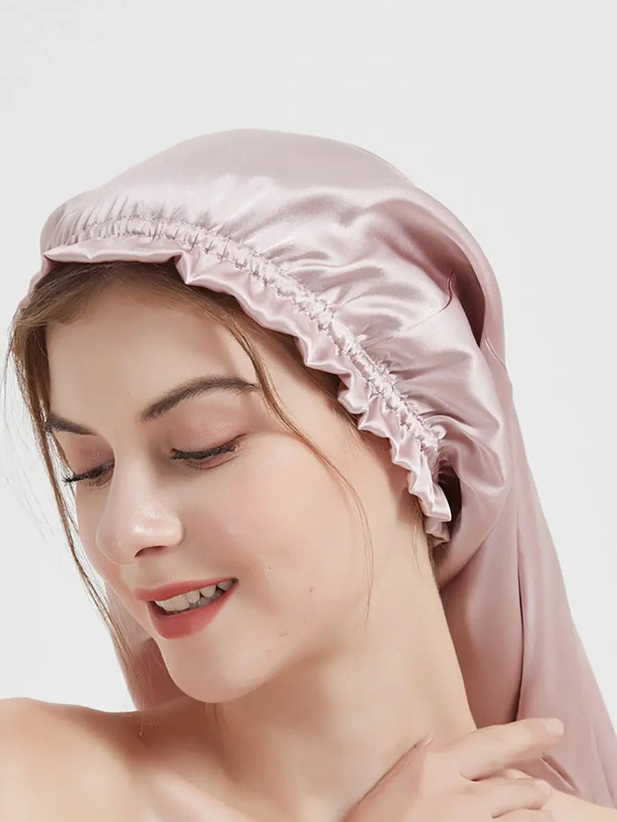 Women Solid Silk Soft Nightcap Ada Fashion