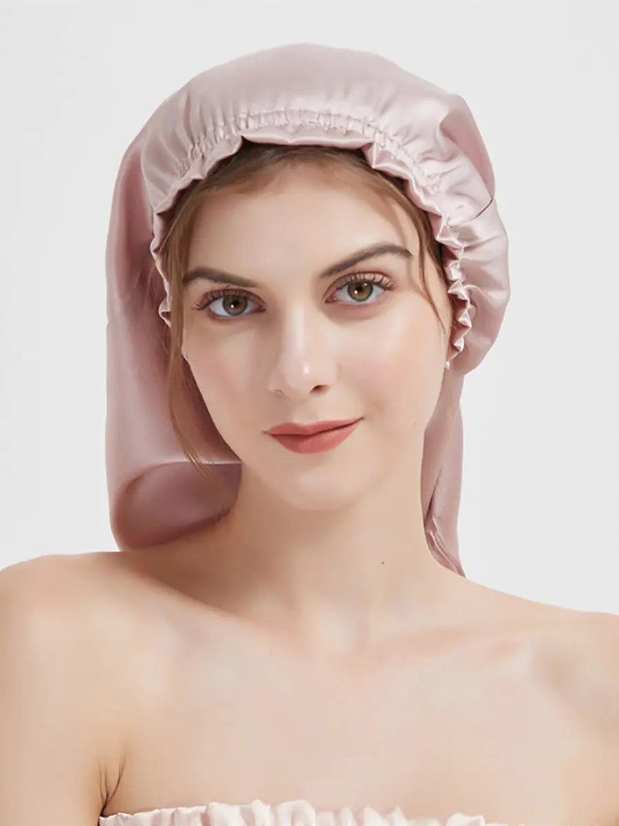 Women Solid Silk Soft Nightcap Ada Fashion