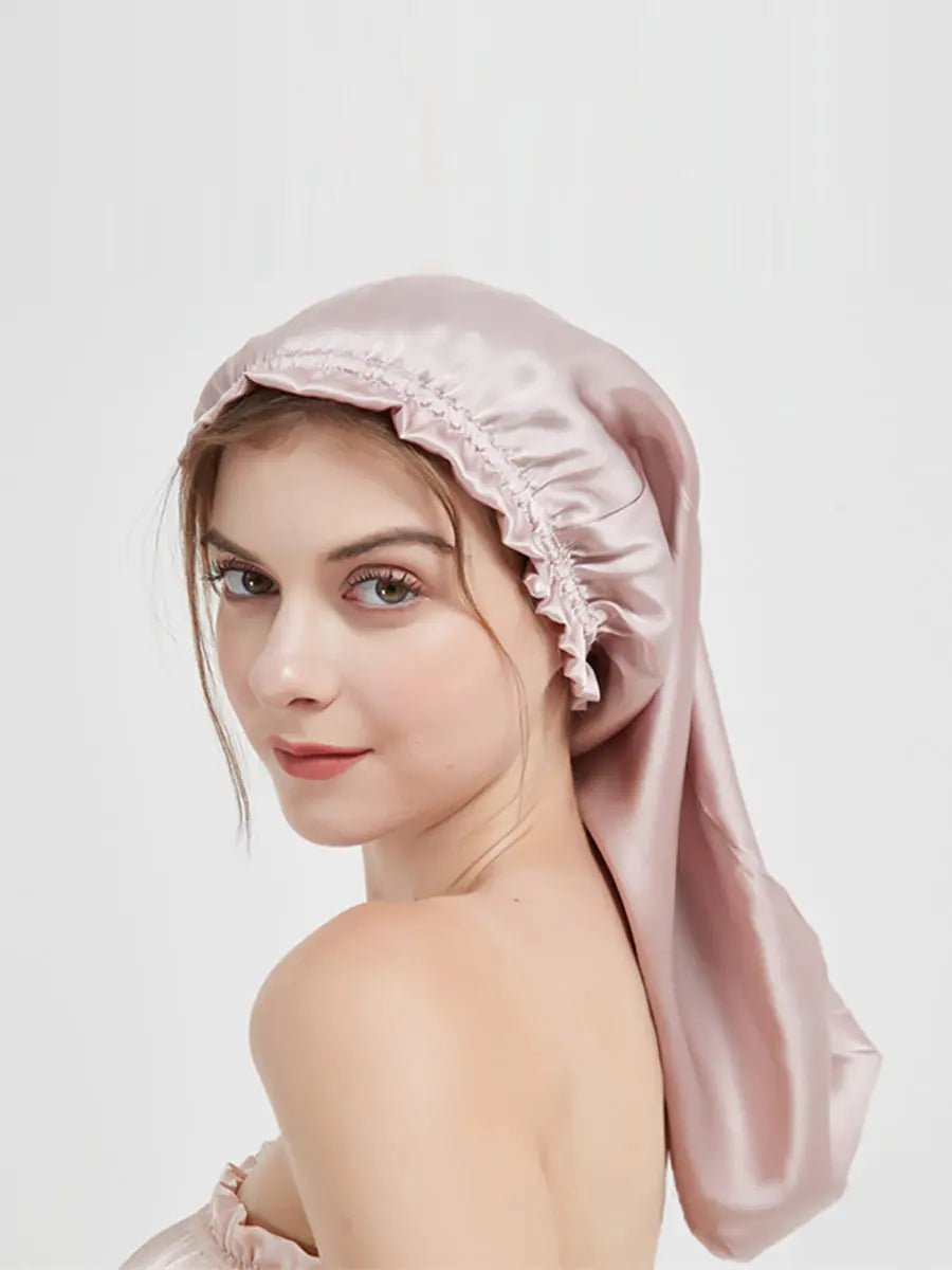 Women Solid Silk Soft Nightcap Ada Fashion