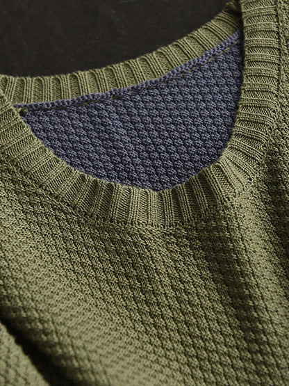 Women Vintage Colorblock Winter Knitted Sweater Ada Fashion