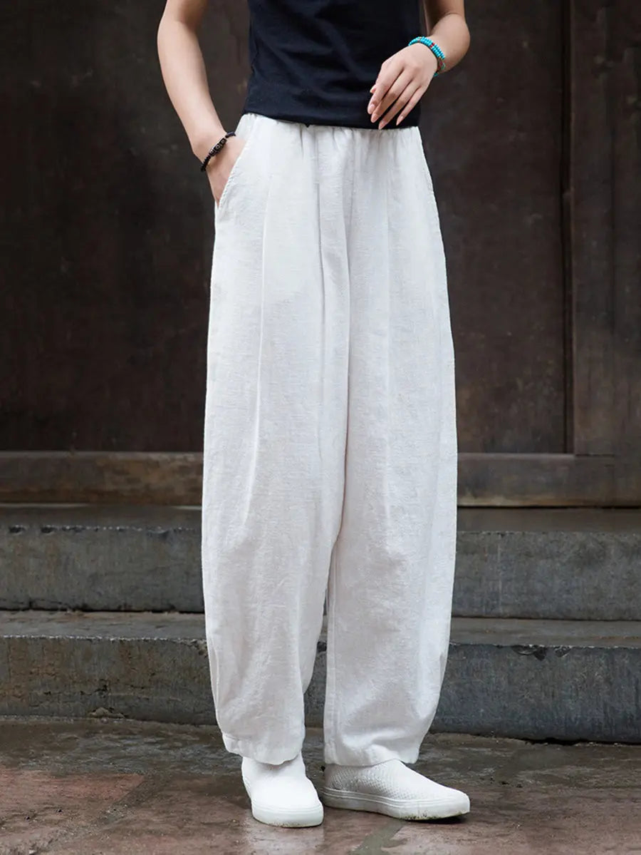 Women Vintage Vintage Solid Fleece-lined Pants Ada Fashion
