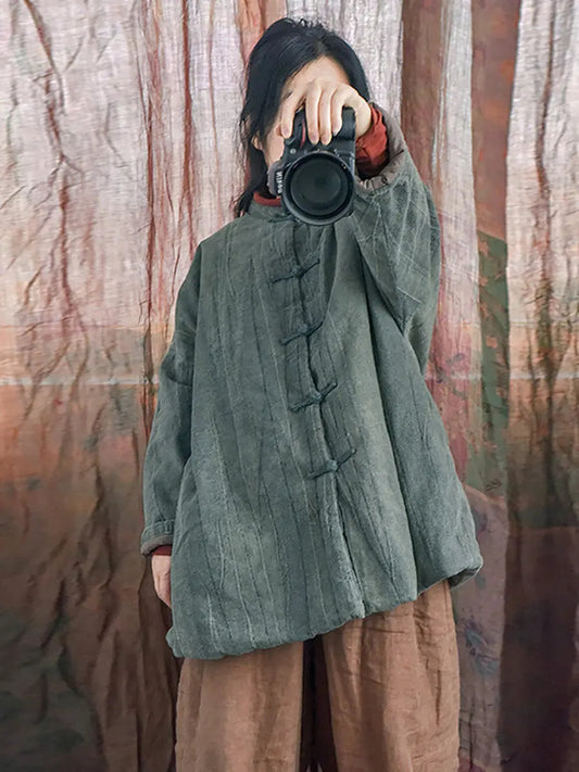 Women Winter Retro Warm Linen Coat Ada Fashion