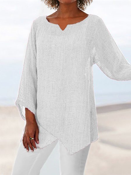 Loose Linen Women Summer Blouses AH537