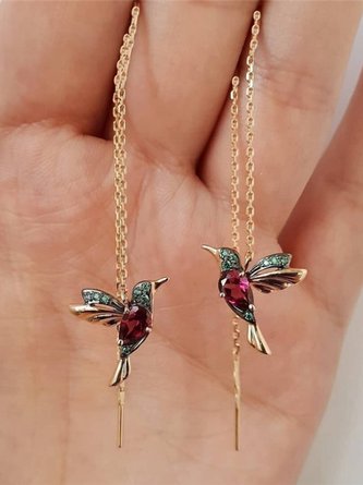 Boucles d'oreilles oiseaux ornées de bijoux QAR43