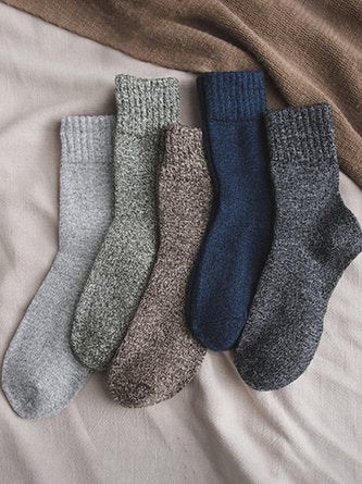 Casual Plain Socks Everyday Basic Accessories QAR27