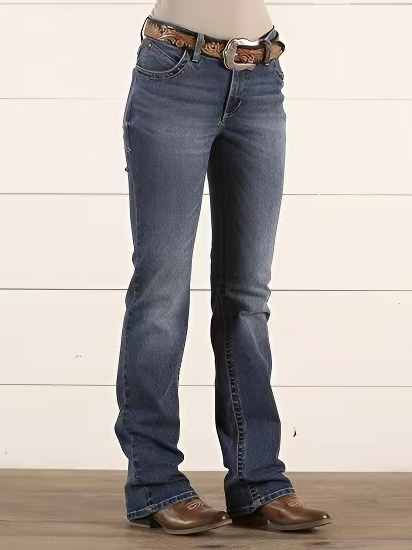 Casual Plain Denim Jean Without Belt  WK99