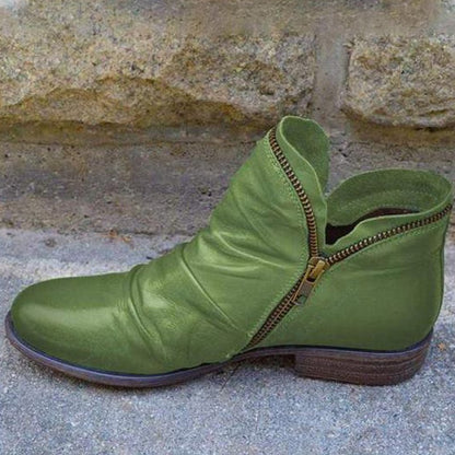 Bottes d'hiver décontractées à talons bas QAS32