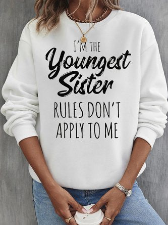 Schlichtes, lockeres Sweatshirt mit Rundhalsausschnitt QAL26