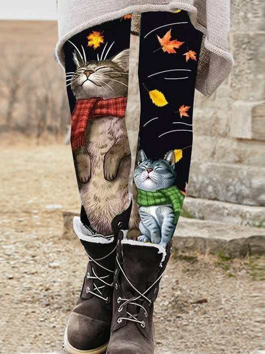 Katzen-Ahorn-Leggings BB81