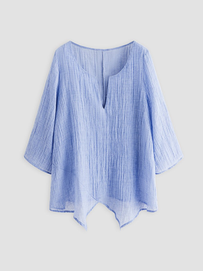 Loose Linen Women Summer Blouses AH537